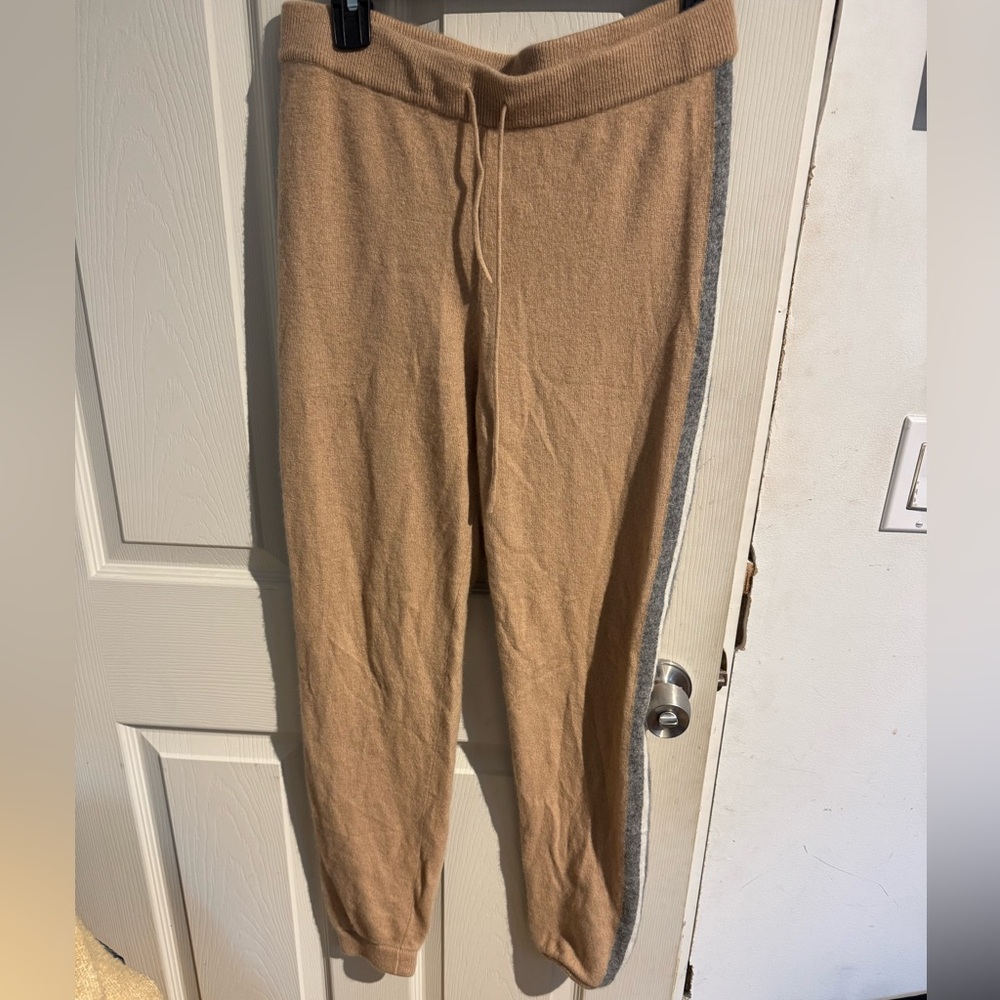 Jumper 1234 100% Cashmere Drawstring Sweatpant Joggers Pants Beige M NWOT